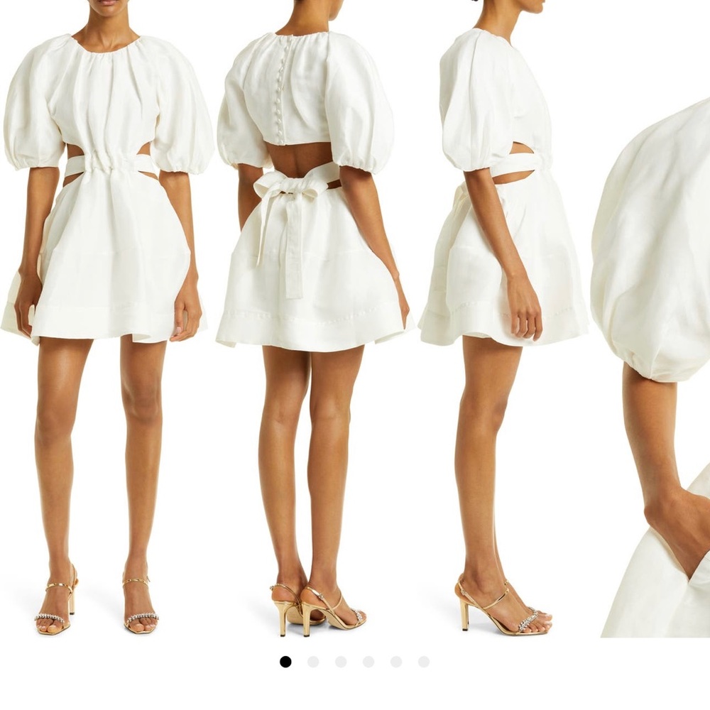Aje white cut out mini dress
